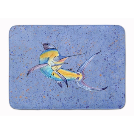 Jensendistributionservices Blue Marlin Machine Washable Memory Foam Mat MI2550470